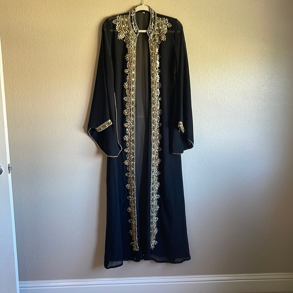 Traditional Arabian Abaya Kimono Full Length